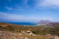 Panoramic view of a Cretan landscape Royalty Free Stock Photo