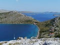 Panoramic view of Croatian islands Royalty Free Stock Photo