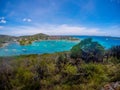 Panoramic view of Cruz Bay the main town on the island of St. John USVI, Caribbean Royalty Free Stock Photo