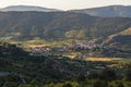 Panoramic view of Cucugnan, France Royalty Free Stock Photo