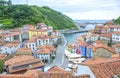 Panoramic view of Cudillero, Spain Royalty Free Stock Photo