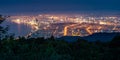 Panoramic view of Da Nang City at night, Vietnam