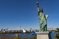 Panoramic view at Daiba beach,rainbow bridge at Japan Royalty Free Stock Photo