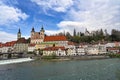 Panoramic view of the dam and the Steyr city