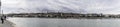 Panoramic view of the Danube river bank from the Buda part with the Buda Castle and Fisherman`s Bastion, Budapest, Hungary