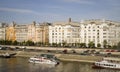 Panoramic view of danube river, budapest Royalty Free Stock Photo