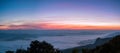 Panoramic View Dawn of Sea Mist on the top of Sierra, Doi Samer-Dao, Nan