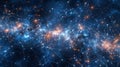 A panoramic view of a decentralized network galaxy with s of nodes forming constellations against a stunning backdrop of Royalty Free Stock Photo