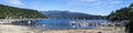 Panoramic view of the Deep Cove Beach in North Vancouver