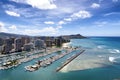 Panoramic view of the densest parts of Honolulu, including Kakaako