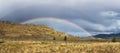 Panoramic View of Desert Mountain Canadian Nature Landscape.