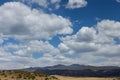 Panoramic view of the desert and mountains area in northern New Mexico Royalty Free Stock Photo