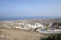 Panoramic view of the deserted part of Santorini, Greece Royalty Free Stock Photo