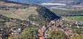 Panoramic view of Deva city, Romania. Royalty Free Stock Photo