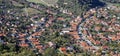 Panoramic view of Deva city, Romania. Royalty Free Stock Photo