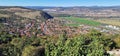 Panoramic view of Deva city, Romania. Royalty Free Stock Photo