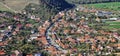Panoramic view of Deva city, Romania. Royalty Free Stock Photo