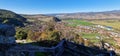 Panoramic view of Deva city, Romania. Royalty Free Stock Photo