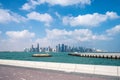 Modern city skyline of Doha, Qatar, Middle East