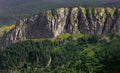 Dolina Kasprowa Valley with Zawrat Kasprowy ridge cliffs under Kasprowy Wierch peak in High Tatra Mountains near Royalty Free Stock Photo