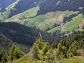 Panoramic View of the Dolomites from the Rocky Summit of Plan de Corones, Italy Royalty Free Stock Photo