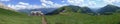 A panoramic view of Dolomiti Alps Italy