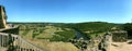 Panoramic view on Dordogne river`s valley Royalty Free Stock Photo