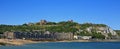Panoramic view of Dover Castle and White Cliffs Royalty Free Stock Photo