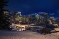 Panoramic Downtown Calgary At Night