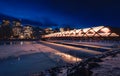 Peace Bridge Lit Up At Night In The Winter Royalty Free Stock Photo