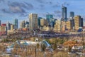Vibrant Panoramic Edmonton Winter Skyline