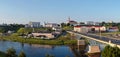 Panoramic view of downtown Grodno Belarus Royalty Free Stock Photo