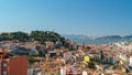Panoramic View Of Downtown Lisbon Skyline and Castle of Sao Jorge Royalty Free Stock Photo