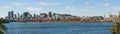Panoramic view of downtown Montreal from the island St. Helen Royalty Free Stock Photo