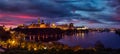 Panoramic view of Downtown Ottawa and the Parliament of Canada Royalty Free Stock Photo
