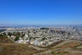 Panoramic view of downtown San Francisco from Twin Peaks, USA Royalty Free Stock Photo