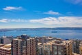Panoramic view of downtown of Seattle during summer time, Washington state