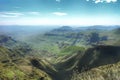 Panoramic view of the Drakensberg mountains (Maluti) of Lesotho and South Africa. Royalty Free Stock Photo