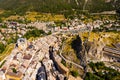 Panoramic view from the drone on the city Briancon.