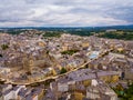 Panoramic view from drone on the city center Lugo. Galicia. Spain Royalty Free Stock Photo