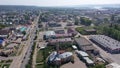 Panoramic view from drone of the Volzhsk city. Russia