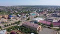 Panoramic view from drone of the Volzhsk city. Russia