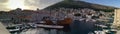 Panoramic view of Dubrovnik old town from the walls Royalty Free Stock Photo