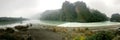 The panoramic view of Dujiangyan dam Royalty Free Stock Photo