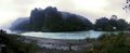 The panoramic view of Dujiangyan dam Royalty Free Stock Photo