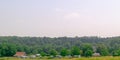 Panoramic view of Dutch campground Royalty Free Stock Photo
