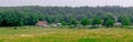Panoramic view of Dutch campground Royalty Free Stock Photo