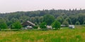 Panoramic view of Dutch campground Royalty Free Stock Photo