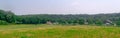 Panoramic view of Dutch campground Royalty Free Stock Photo