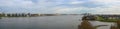 Panoramic view from Brienenoord bridge, Rotterdam